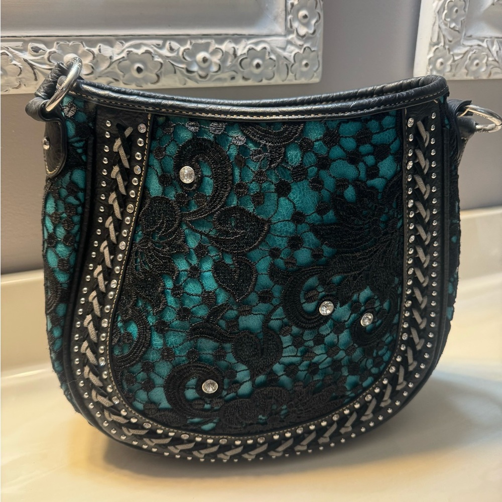 Montana West turquoise bling purse